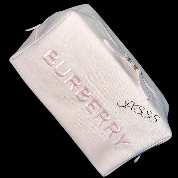 (Light-Pink) Burberry Beauty (Embroidered) Cosmetic-Makeup Bag/Pouch - Picture 5 of 15